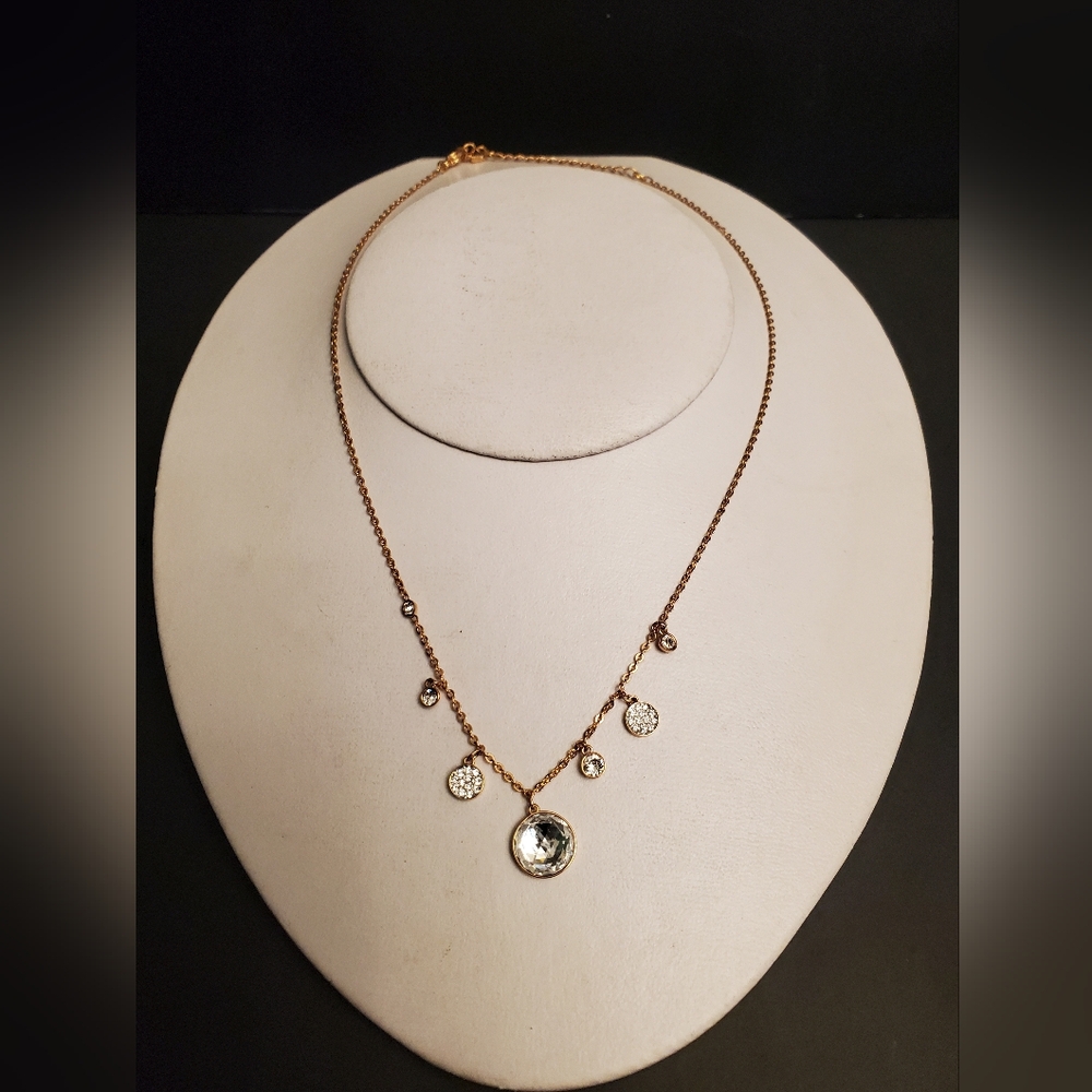 Swarovski Rose Gold And Crystal Necklace